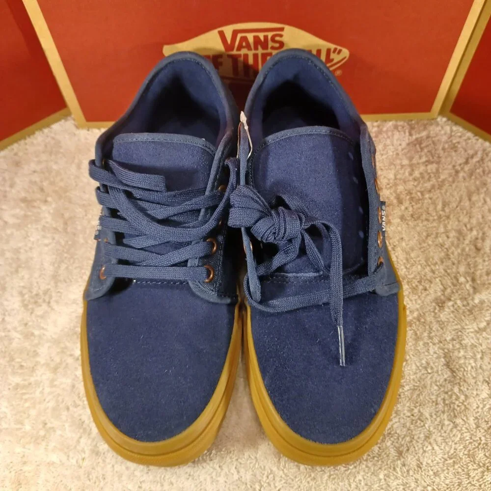Vans Men's 4.5/Women's 6 Skate Chukka Low Pro Blue Denim/Suede Dark Gum